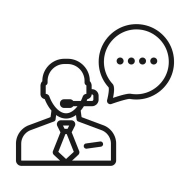 konuşma - minimal çizgi web simgesi. basit vektör illüstrasyon. Con