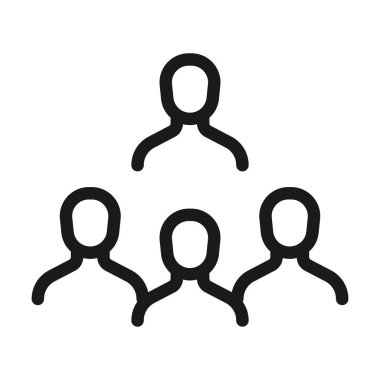 takım çalışması - minimum satır web simgesi. basit vektör illüstrasyon. C