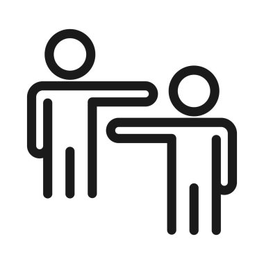 takım çalışması - minimum satır web simgesi. basit vektör illüstrasyon. C