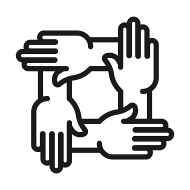 takım el - minimal satır web simgesi. basit vektör illüstrasyon. C