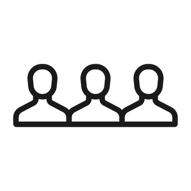 takım çalışması - minimum satır web simgesi. basit vektör illüstrasyon. C