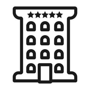 otel - minimal çizgi web simgesi. basit vektör illüstrasyon. kibir