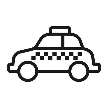 taksi - minimal satır web simgesi. basit vektör illüstrasyon. concep