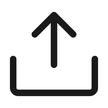 yükleme ve paylaşma - minimum satır web simgesi. basit vektör illustra