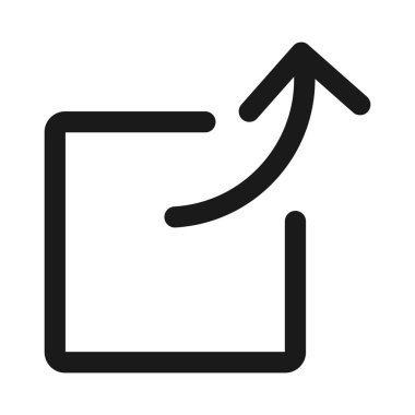 yükleme ve paylaşma - minimum satır web simgesi. basit vektör illustra