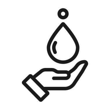 su damlası - minimal çizgi web simgesi. basit vektör illüstrasyon. 