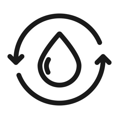 su - minimal çizgi web simgesi. basit vektör illüstrasyon. kibir