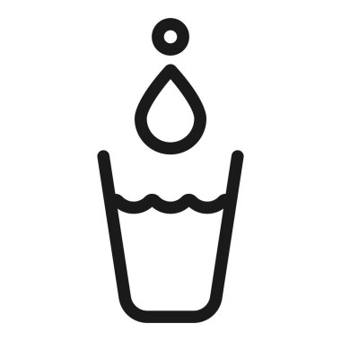 su - minimal çizgi web simgesi. basit vektör illüstrasyon. kibir