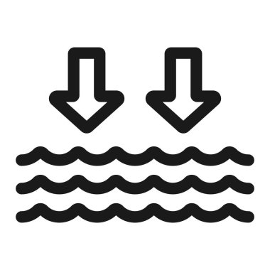 su - minimal çizgi web simgesi. basit vektör illüstrasyon. kibir