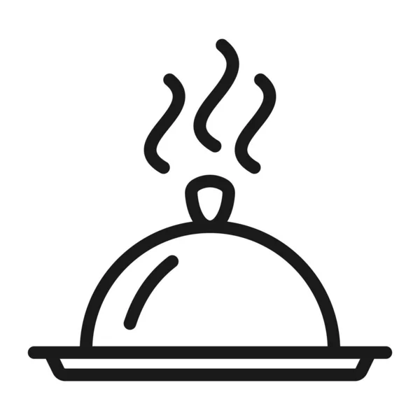 Lunch - minimal line web icon. einfache Vektorillustration. Leuchte — Stockvektor