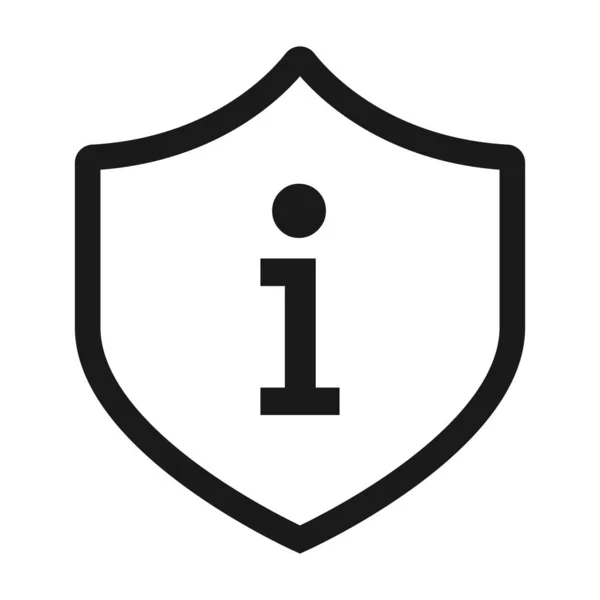 Información de seguridad - icono web de línea mínima. illu vector simple — Vector de stock