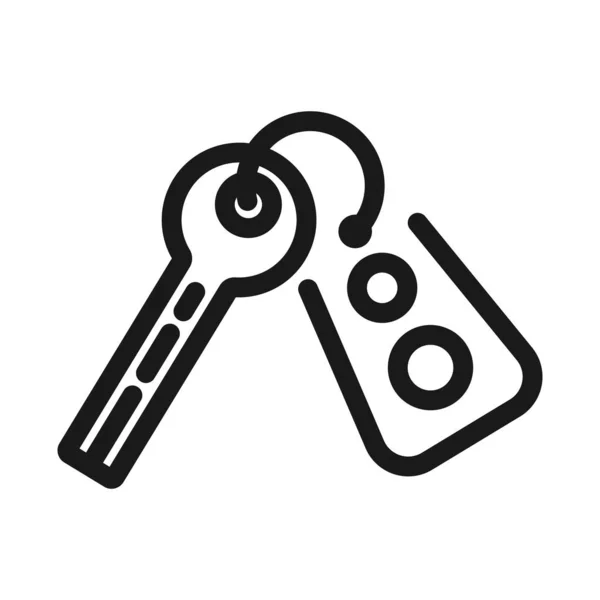 Key - icono web de línea mínima. ilustración vectorial simple. concepto — Archivo Imágenes Vectoriales