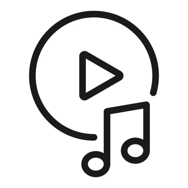 oyun şarkı, müzik çalar - minimal çizgi web simgesi. basit vektör i