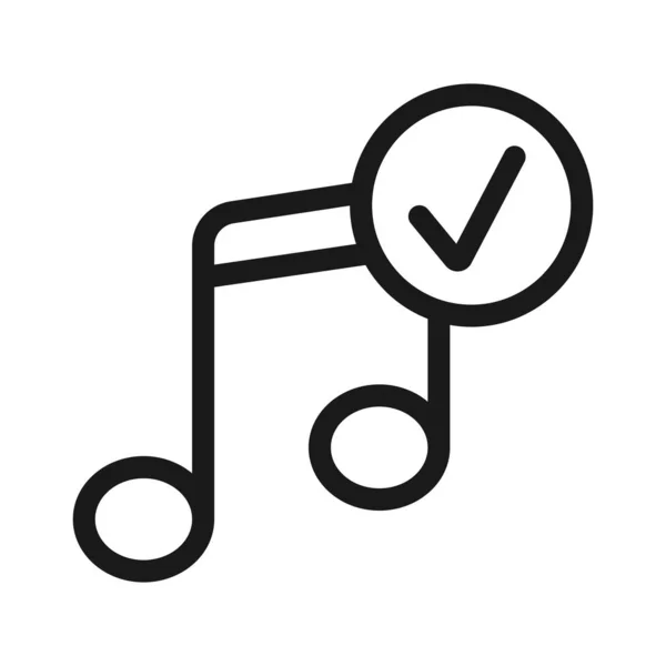 Chanson approuver, lecteur de musique - ligne minimale icône web. vecto simple — Image vectorielle