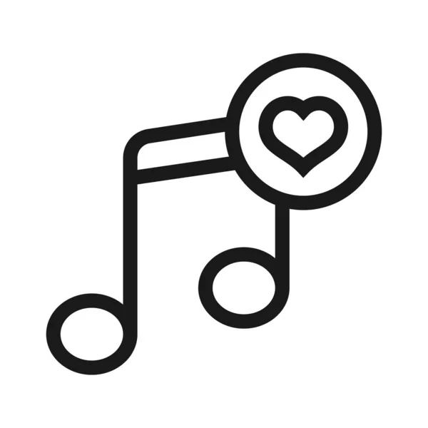 노래 처럼, 음악 플레이어 - 최소한의 라인 웹 아이콘. 간단한 벡터 i — 스톡 벡터