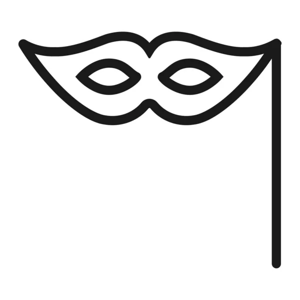 Parti maskesi, doğum günü - minimal satır web simgesi. basit vektör illu — Stok Vektör