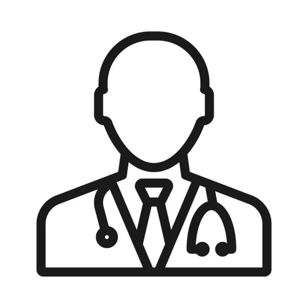 Médico ícone da web linha mínima. ilustração vetorial simples. conc — Vetor de Stock