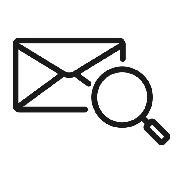 Búsqueda de correo - icono web de línea mínima. ilustración simple vector . — Archivo Imágenes Vectoriales