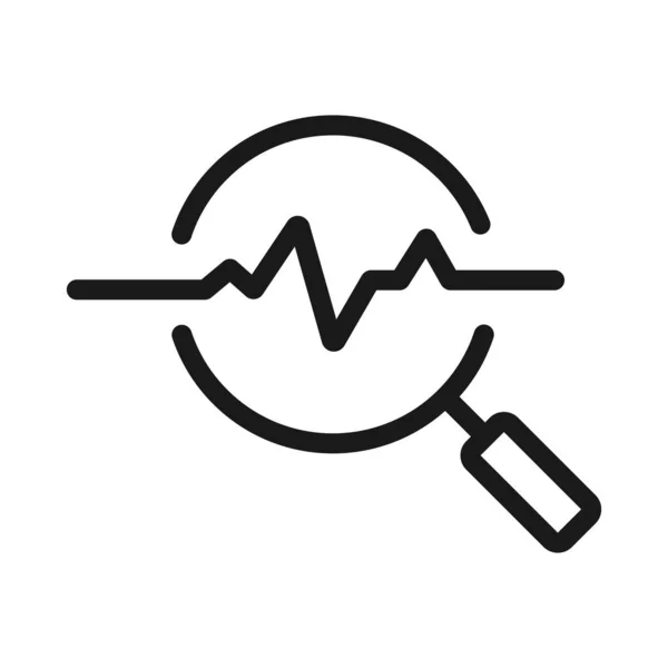 Búsqueda médica - línea mínima icono web. vector simple illustrati — Vector de stock