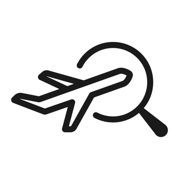Suche Flüge - minimale Linie Web-Symbol. einfache Vektor-Illustrationen — Stockvektor