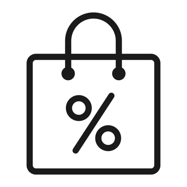 Paquete de compras - línea mínima icono web. vector simple ilustra — Archivo Imágenes Vectoriales