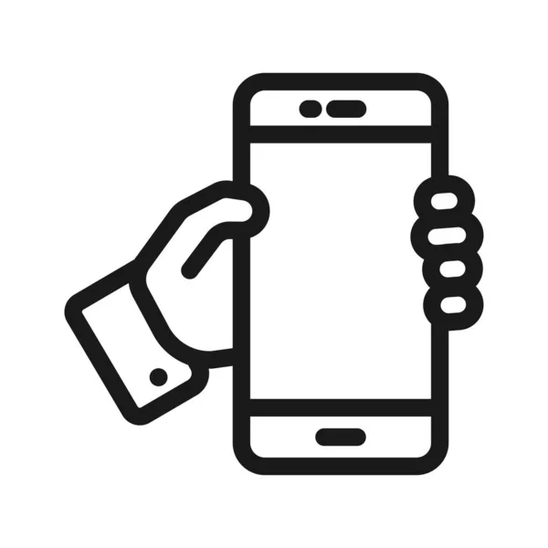 Dispositivo de smartphone ícone da web linha mínima. vetor simples illustr — Vetor de Stock