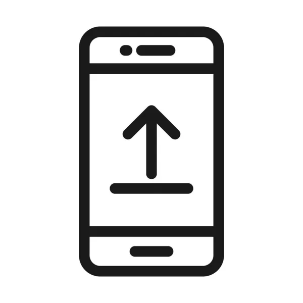Dispositivo de smartphone ícone da web linha mínima. vetor simples illustr — Vetor de Stock