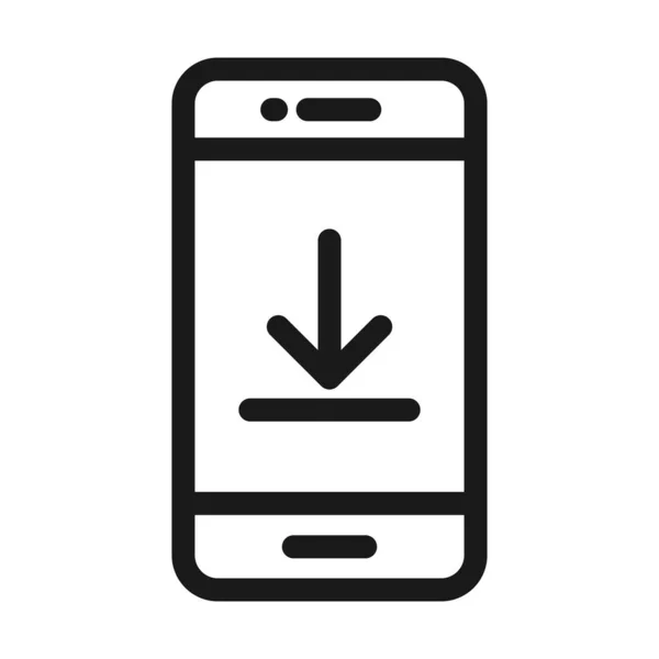 Dispositivo de smartphone ícone da web linha mínima. vetor simples illustr — Vetor de Stock