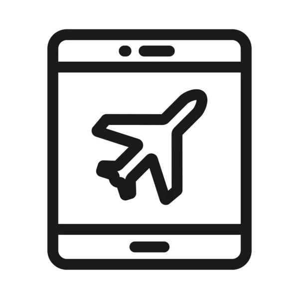 Smartphone-Gerät - minimale Linie Web-Symbol. einfacher Vektor illustr — Stockvektor