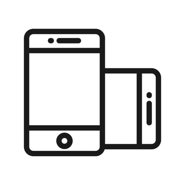 Dispositivo de smartphone ícone da web linha mínima. vetor simples illustr — Vetor de Stock