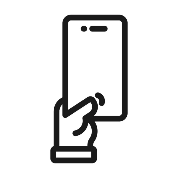 Dispositivo de smartphone ícone da web linha mínima. vetor simples illustr — Vetor de Stock