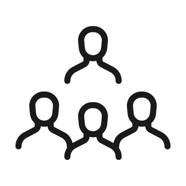 团队合作 - 最小的线Web图标。简单的矢量插图。C — 图库矢量图片