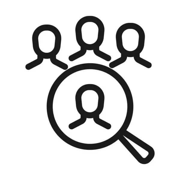Team work - minimal line web icon. simple vector illustration. c — Stock Vector