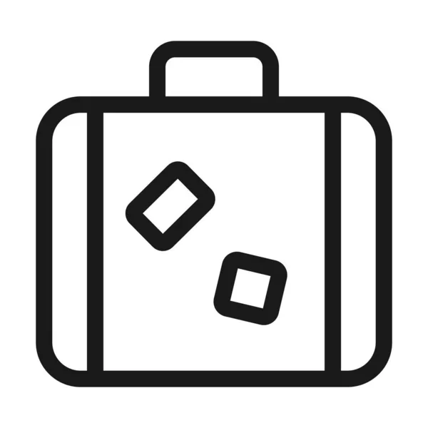Koffer - minimale Linie Web-Symbol. einfache Vektorillustration. co — Stockvektor