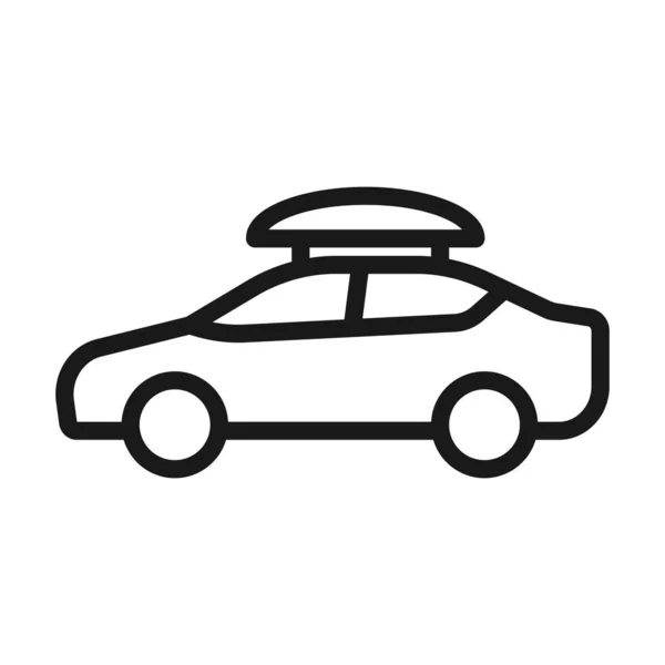 Travel car - minimal line web icon. simple vector illustration. — Stock Vector