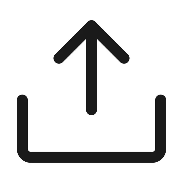 Caricare e condividere icona web linea minima. semplice vettore illustrare — Vettoriale Stock