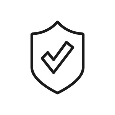 Basit Onay İlişkili Vektör Satırı Simgesi. Kalite si onaylanır