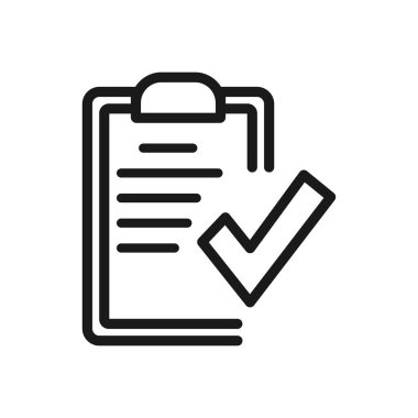 Basit Onay İlişkili Vektör Satırı Simgesi. Kalite si onaylanır