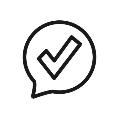 Basit Onay İlişkili Vektör Satırı Simgesi. Kalite si onaylanır