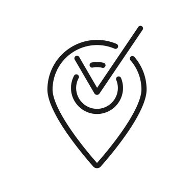 Basit Onay İlişkili Vektör Satırı Simgesi. Kalite si onaylanır