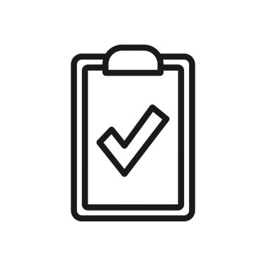 Basit Onay İlişkili Vektör Satırı Simgesi. Kalite si onaylanır