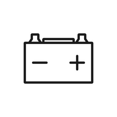 Pil simgesi veya logosu modern çizgi stilinde. Yüksek kaliteli gri dışarı