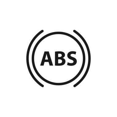 ABS. tek düz beyaz arka plan üzerinde simge. vektör çizim.