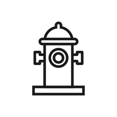 Yangın musluğu. en az ince çizgi web simgesi. basit vektör illustra