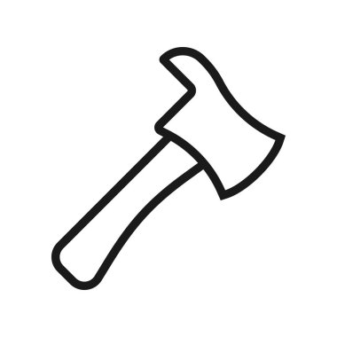 yangın baltası. en az ince çizgi web simgesi. basit vektör illüstrasyon