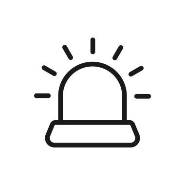 yangın flaşörü. en az ince çizgi web simgesi. basit vektör illustra