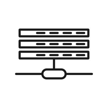 ağ ekipmanları. en az ince çizgi web simgesi. basit vektör hasta