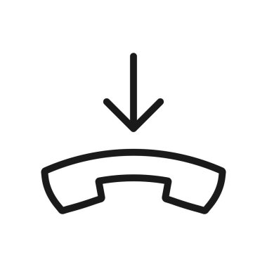 cevapsız arama. en az ince çizgi web simgesi. basit vektör illus