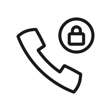 arama kilidi. en az ince çizgi web simgesi. basit vektör illustratio