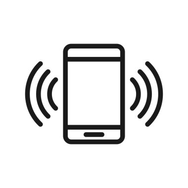 akıllı telefon görüşmesi. en az ince çizgi web simgesi. basit vektör illu